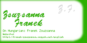 zsuzsanna franek business card